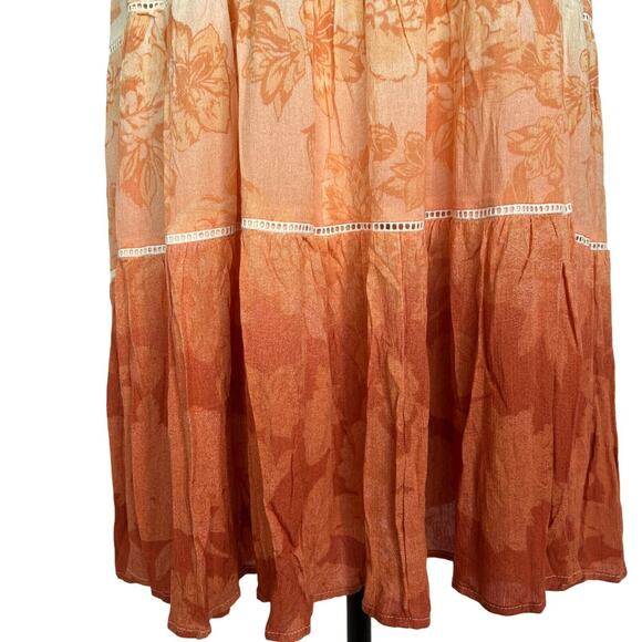 A COLLECTIVE STORY Convertible Skirt Dress Floral Ombre Women's, Sz L - Picture 10 of 11